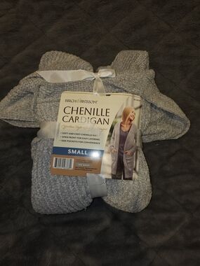 Chenille Cardigan - Ice Gray (Small)